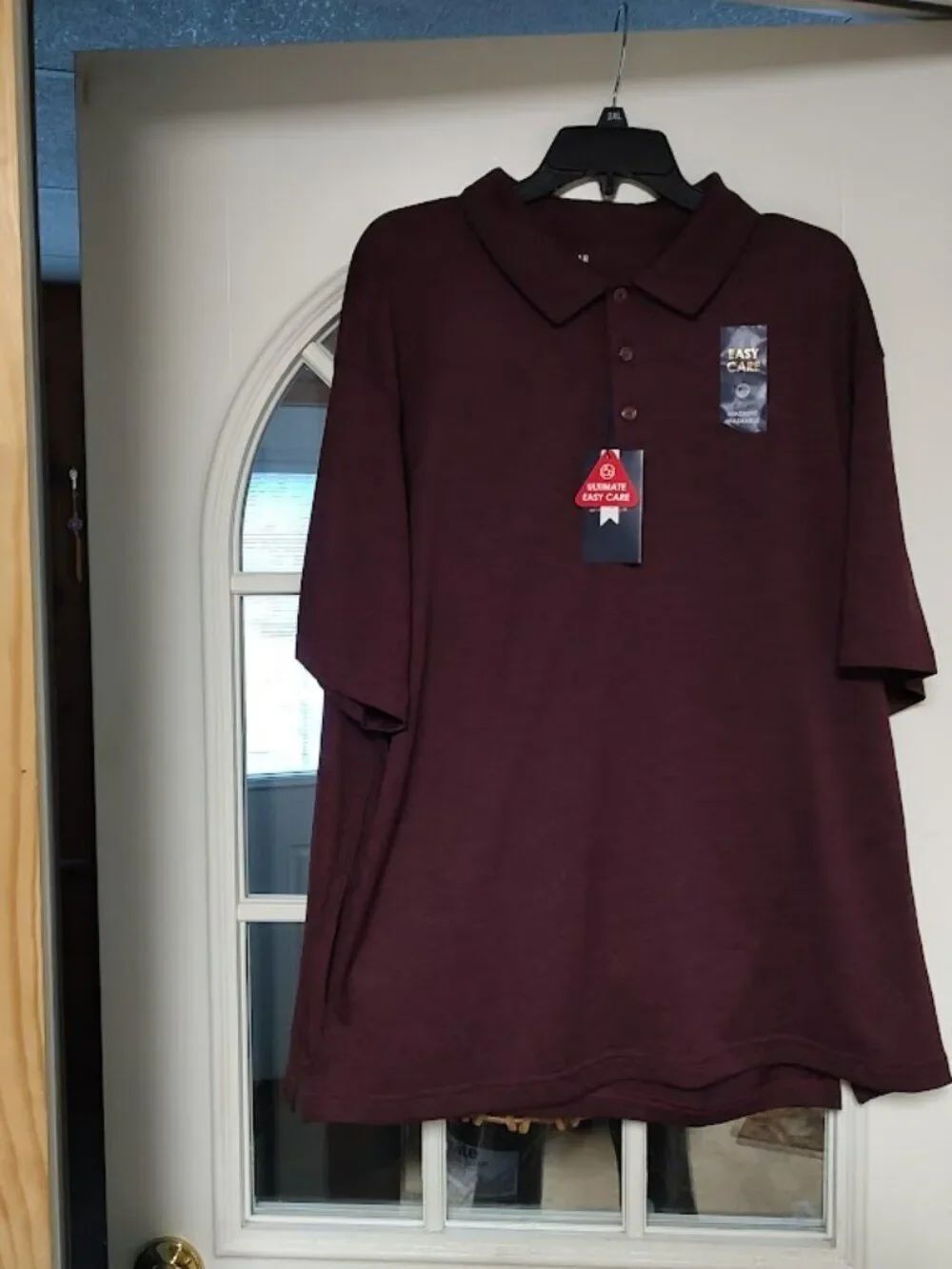New Haggar Easy Care Windsor wine Quick Dry Polo Size Men's XXL